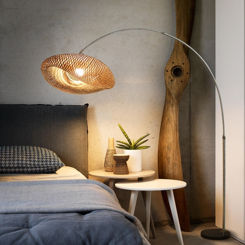 Fishing Rod Floor Lamp with Button Switch for Living Room Decor