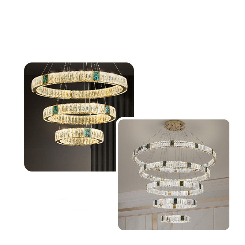Luxury Crystal Chandelier – Modern LED Ceiling Light for Living Room, Dining Room, Bedroom & Study