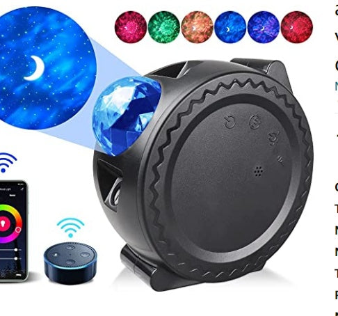 Starry Sky LED Night Light – Cute Moon Bedroom Bedside Sleeping Lamp