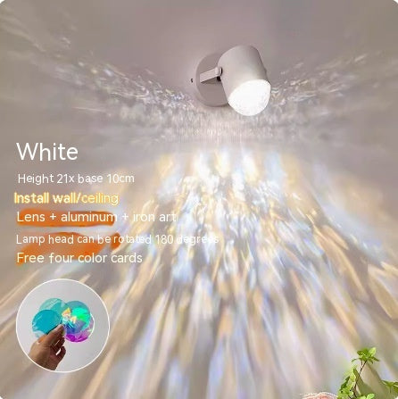 Dynamic Water Ripple Ambient Table Lamp Light and Shadow Atmosphere Decorative Night Light Home Decor