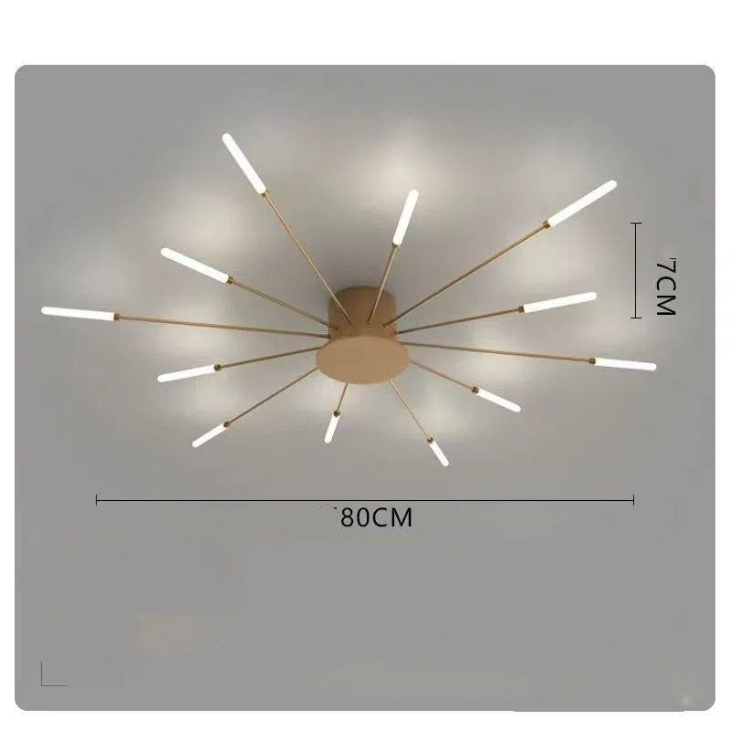 Iron Decorative Ceiling Light Modern Ceiling Lamp Living Room Bedroom Home Lighting Fixture