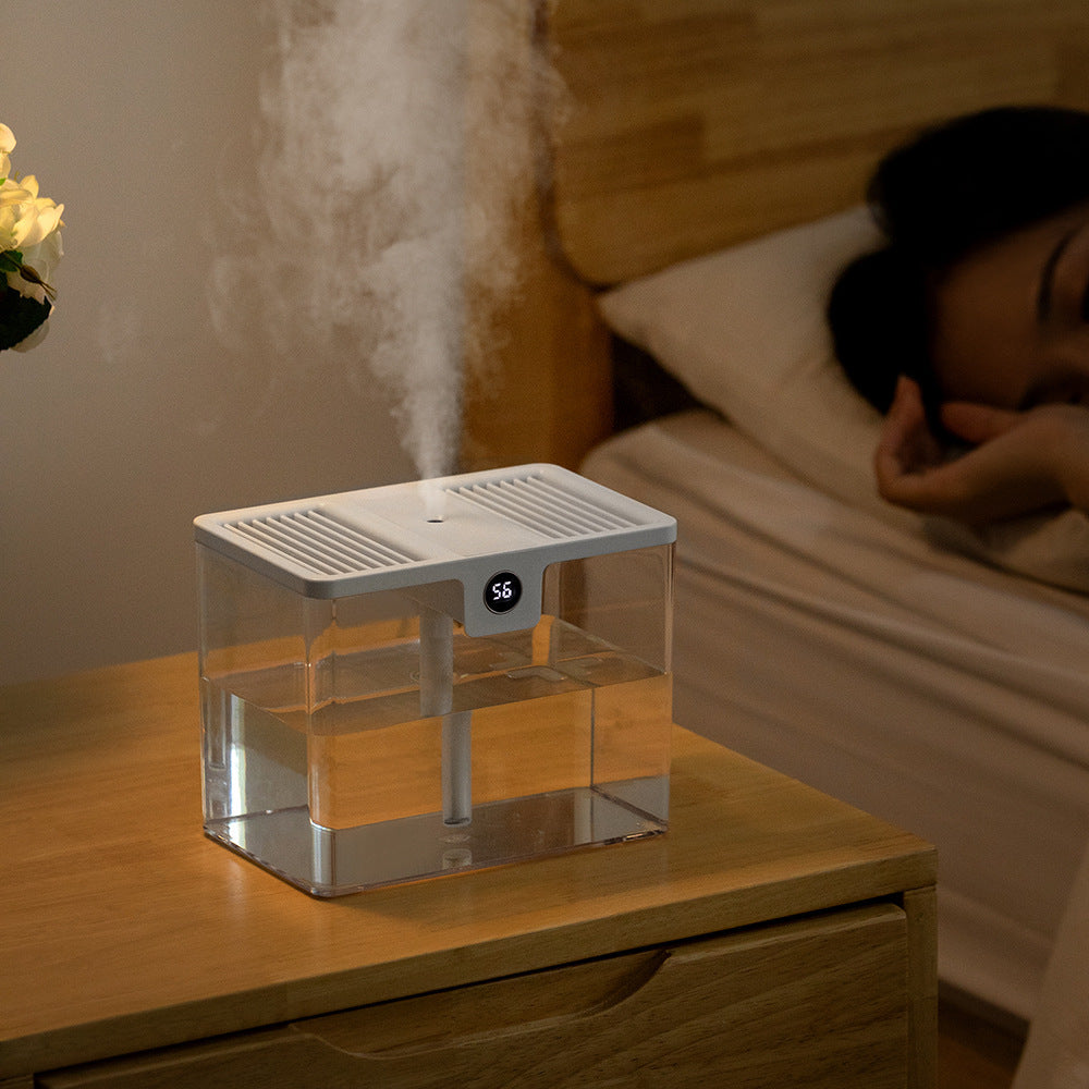 New 1.5L Large Capacity Simple Humidifier with Display Screen Ultrasonic Air Moisturizer for Home Bedroom Office Use