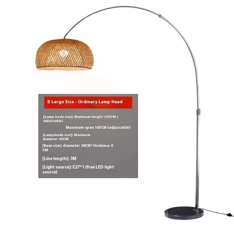 Fishing Rod Floor Lamp with Button Switch for Living Room Decor