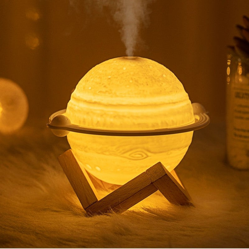 Planet Humidifier Home Silent Air Humidifier Mini Fog Volume LED Atmosphere Night Light Diffuser