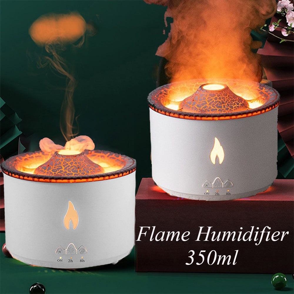 Creative Volcano Ultrasonic Humidifier – Jellyfish Flame Aroma Essential Oil Diffuser Air Mist Machine