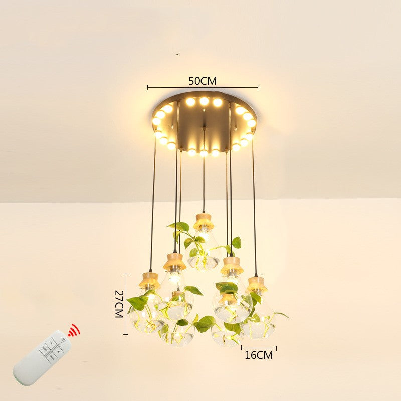 Glass Water Plant Aquarium Chandelier – Bar & Dining Room Lighting