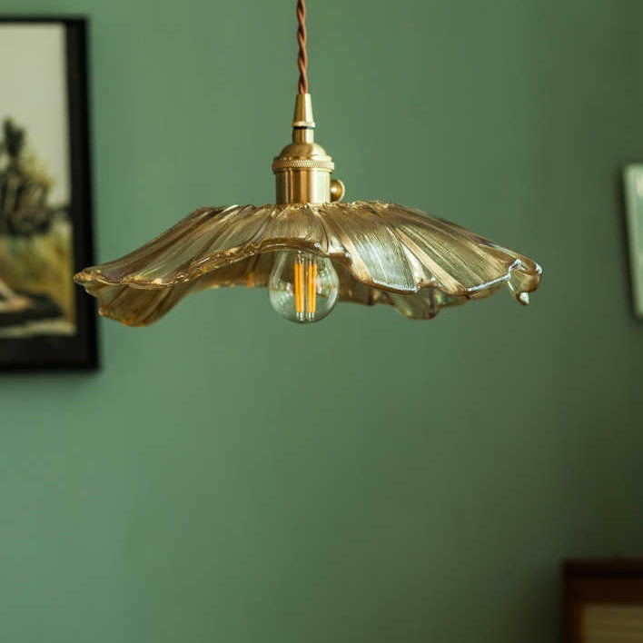 Creative Lotus Leaf Crystal Glass Bedside Lamp Modern Table Light for Bedroom Aisle Home Decor