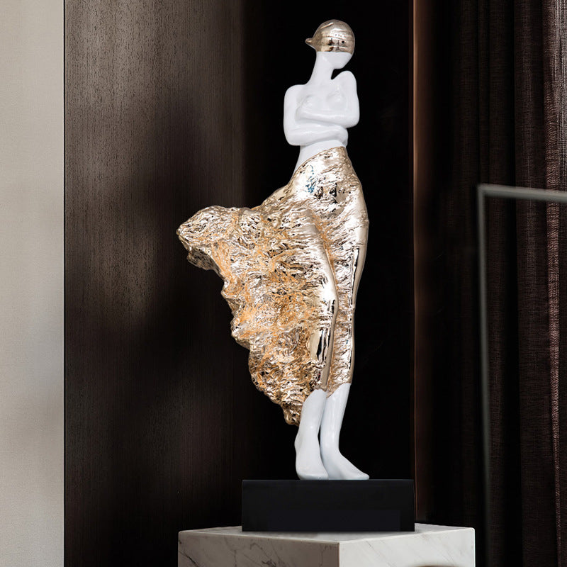 Light Luxury Beauty Figurine Sculptured Ornaments Modern Decorative Statue Home Living Room Decor