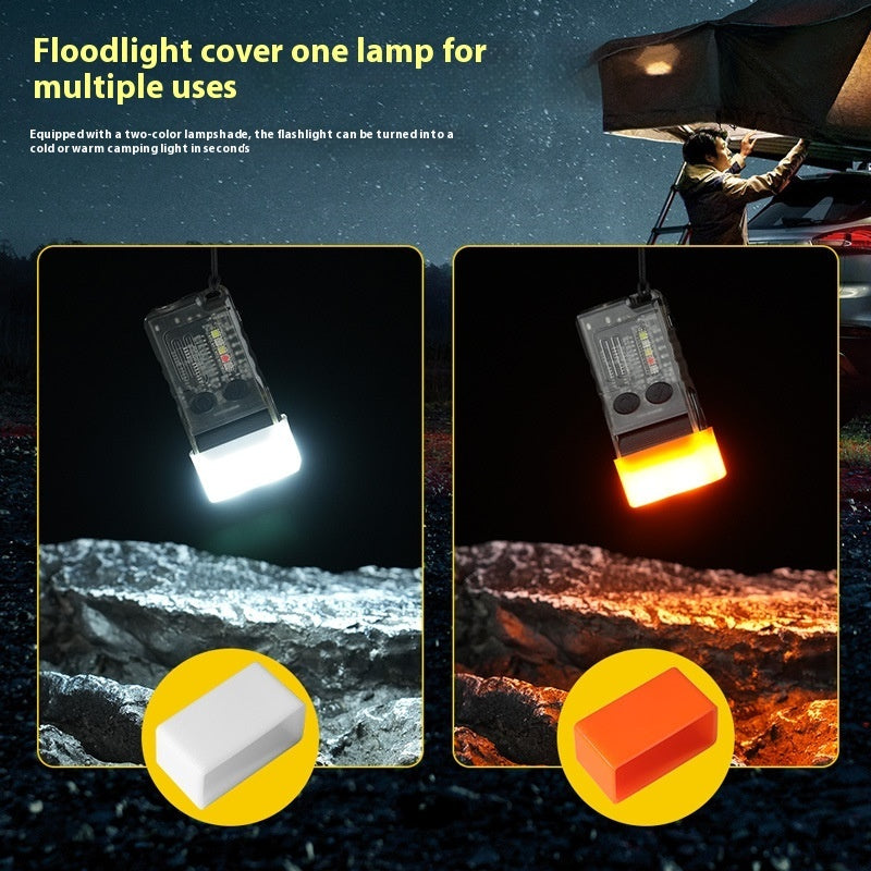 V20 Multi Function 180 Degree Adjustable Personal Alarm Flashlight with Buzzer Portable Light Long Endurance for Outdoor Safety