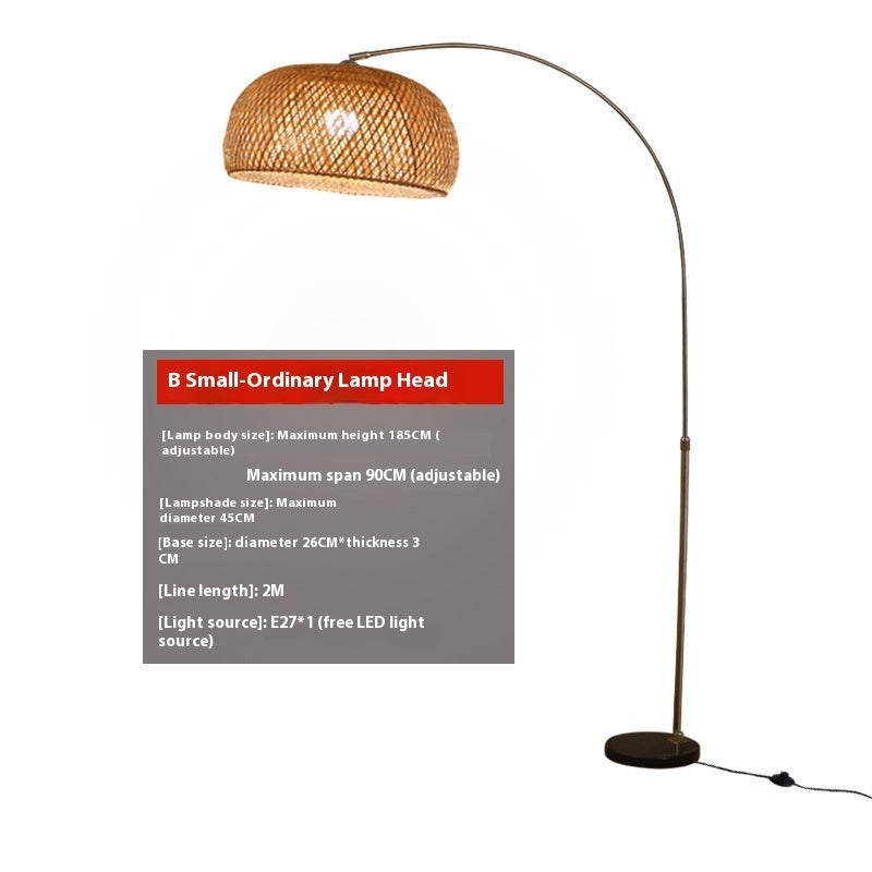 Fishing Rod Floor Lamp with Button Switch for Living Room Decor