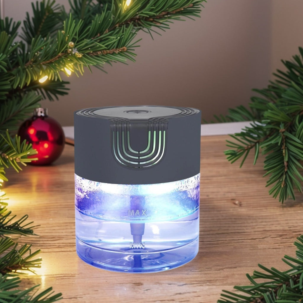 Air Purifier and Aroma Diffuser with Colorful LED Night Light Small Air Washer for Home Office Pets and Smoke