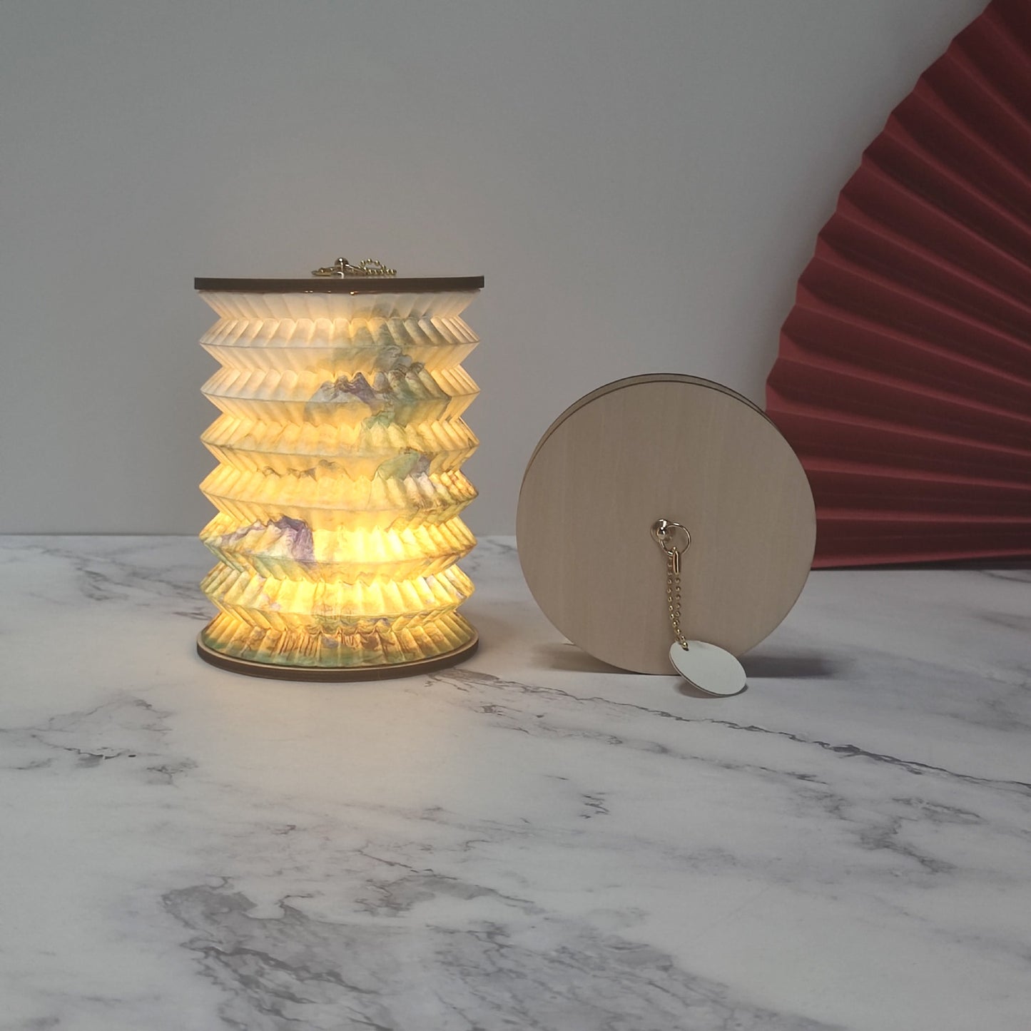 Folding Small Lantern Cultural Creative Gift Portable Decorative LED Lantern for Home and Events