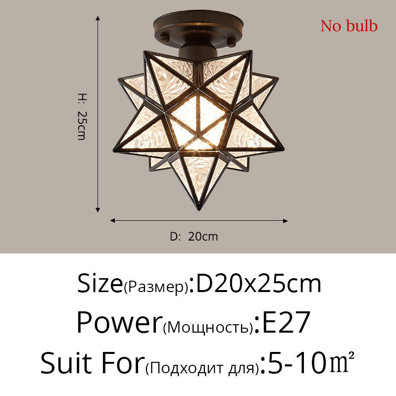 Nordic Creative Five-Star Ceiling Lamp for Modern Living Room & Bedroom
