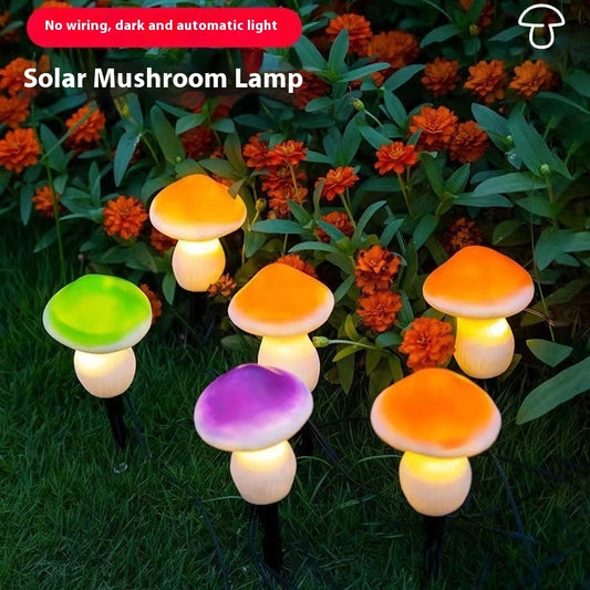 Solar Mushroom Outdoor Waterproof Lawn Lamp LED Garden Courtyard Decorative Light for Pathway Yard and Patio