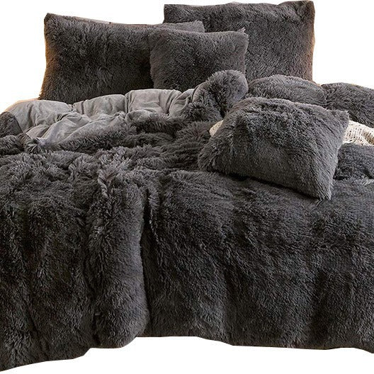 Plush Winter Bedding Set – Soft Quilt Cover 3-Piece & 4-Piece Warm Comfort Set