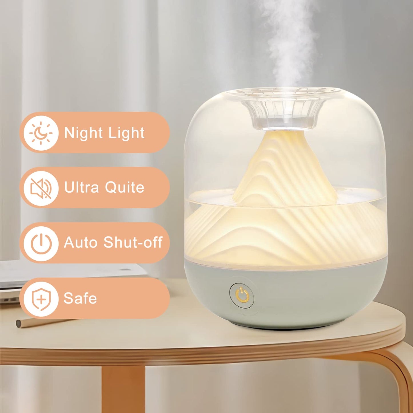 USB Rechargeable Humidifier for Car and Home Portable Air Mist Humidifier for Household Decor