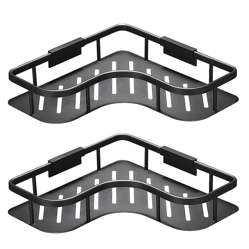 Triangle Bathroom Corner Shelf – Aluminum No-Drill Space-Saving Toilet Storage Rack