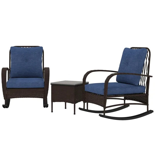 Rattan Chaise Lounge Chair Wicker Patio Furniture Set Outdoor Sun Lounger Garden Relaxing Seating