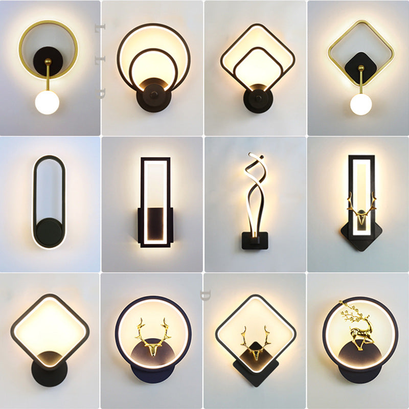 Modern Minimalist LED Bedside Wall Light Creative Bedroom Decorative Lamp