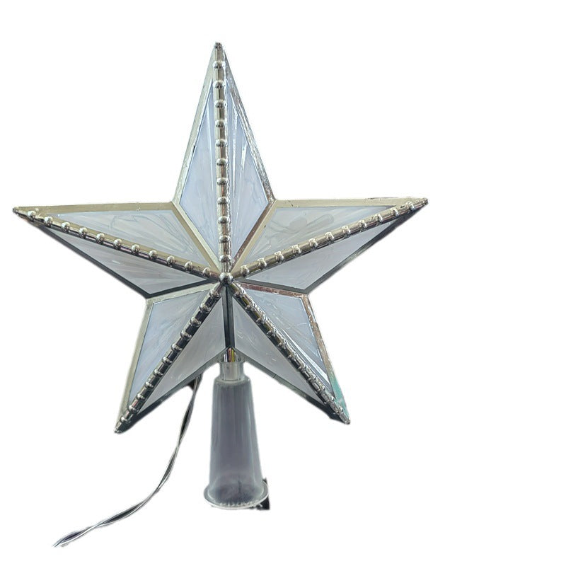 Christmas Tree Top Star Light USB Battery Powered LED Decoration with Two Lighting Modes