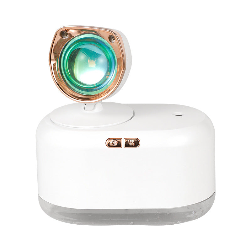 2 in 1 Mini Wireless Sunset Lamp Air Humidifier 300ML Fog Sprayer Ambient Light Mist Maker for Home Office Decor