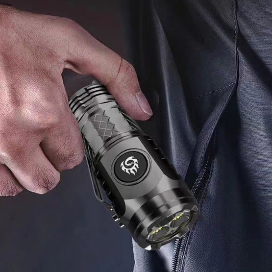 Rechargeable Super Bright Flashlight Strong Light Portable Outdoor Torch for Camping Hiking and Emergency Use