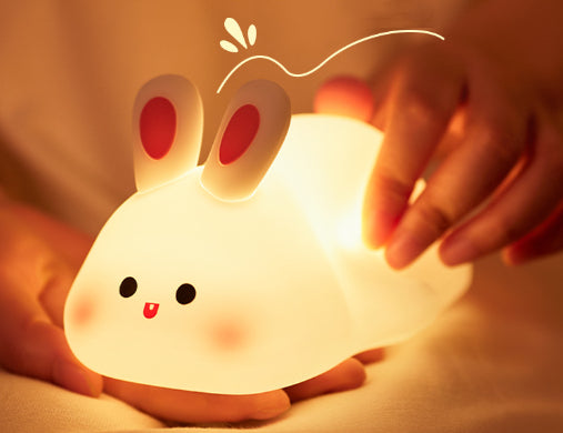 Cute Silicone Sheep Night Light Cartoon LED Bedroom Lamp Rechargeable Dimming Timer Kids Room Decor