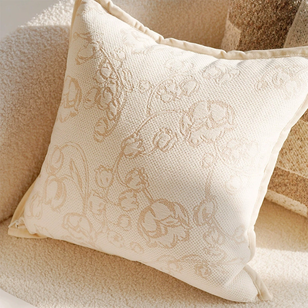 Linen Nordic Style Throw Pillow Covers with Tassel Caramel Color Geometric Retro Texture Cushion Case for Sofa Bedroom Living Room