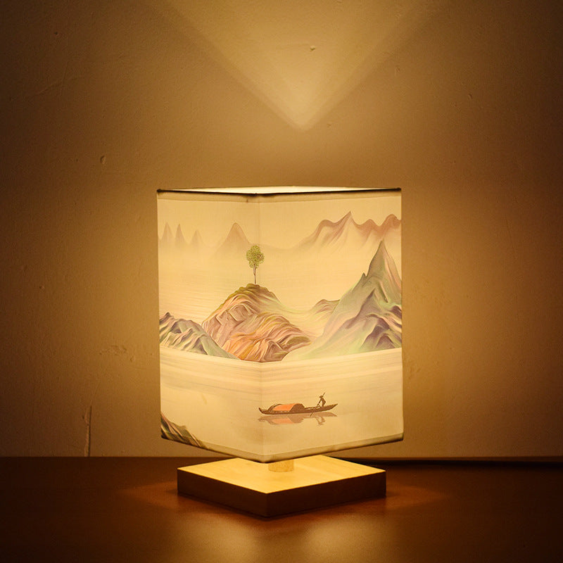 Chinese Retro Bedside Night Light | Warm Bedroom Lighting