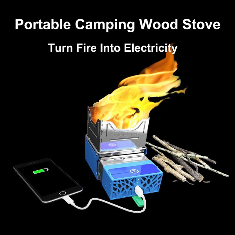 Fire Generator Electric Stove Folding Broiler Wood Stove for Camping Outdoor Cooking