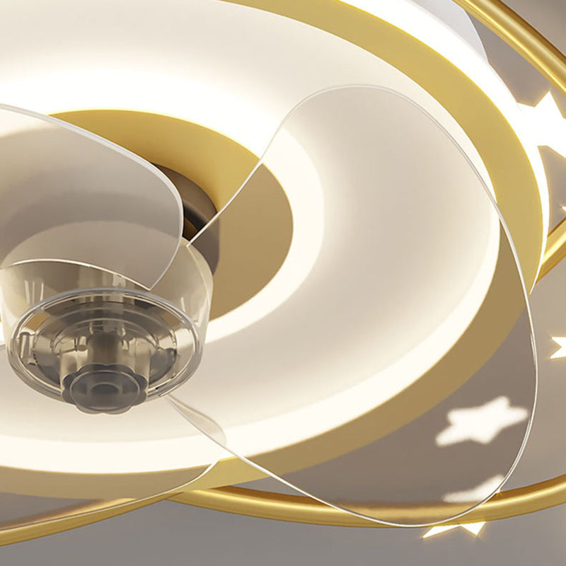 Nordic LED Ceiling Fan Light Bedroom Dining Room Modern Remote Control Ceiling Lamp Fan