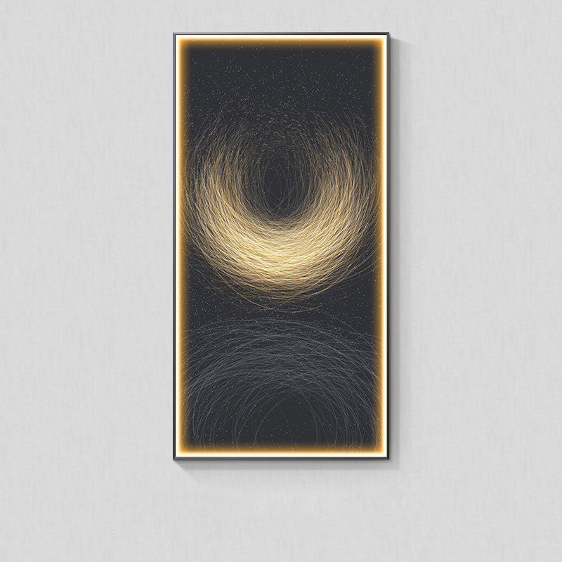 Modern Light Luxury Abstract Wall Art with LED Light Hanging Picture Decorative Wall Lamp for Living Room Home Decor