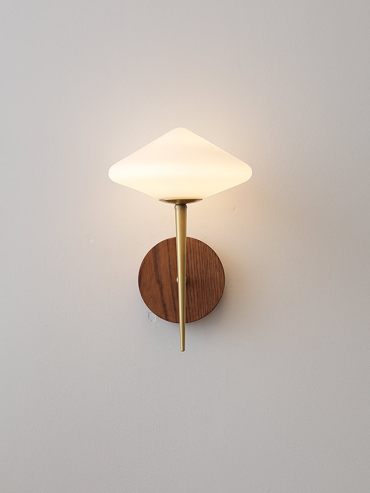 Black Walnut Brass Wall Lamp Living Room Bedroom Bedside Hallway Modern Wall Sconce Light