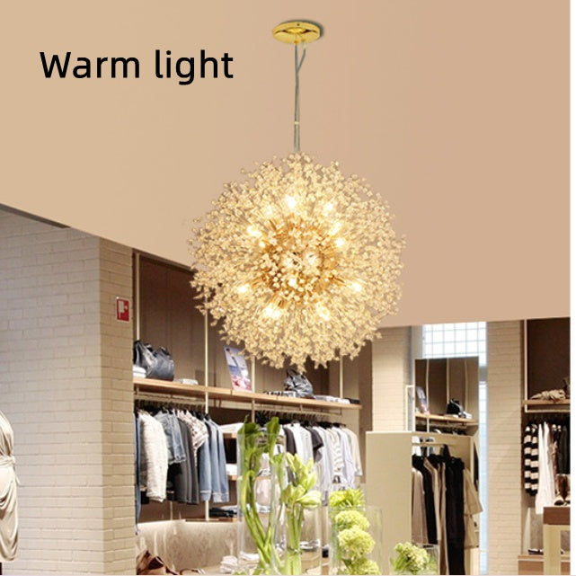 Dandelion Crystal Chandelier – Elegant Lighting for Restaurant, Bedroom & Shop