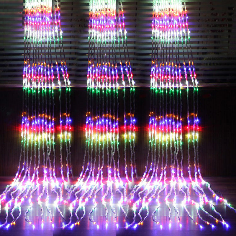 Outdoor Background Net Lights and Water String Lights Decorative LED Lighting for Garden Wedding and Party Setup