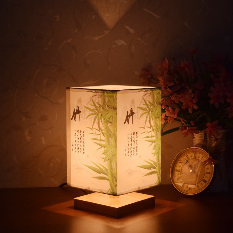 Chinese Retro Bedside Night Light | Warm Bedroom Lighting
