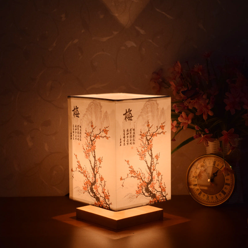 Chinese Retro Bedside Night Light | Warm Bedroom Lighting
