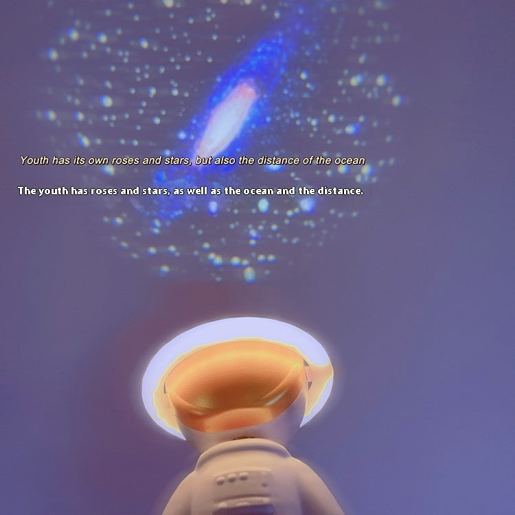 New Astronaut Star Projector Lamp USB Rechargeable Rotatable Night Light Bedside Galaxy Atmosphere Bedroom Decor