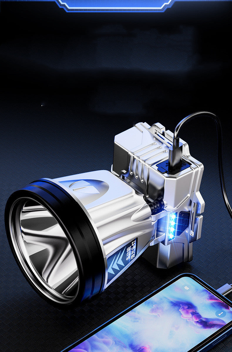 Power Bank Headlamp Long Range LED Mining Light with Electric Display Rechargeable Fishing Headlamp