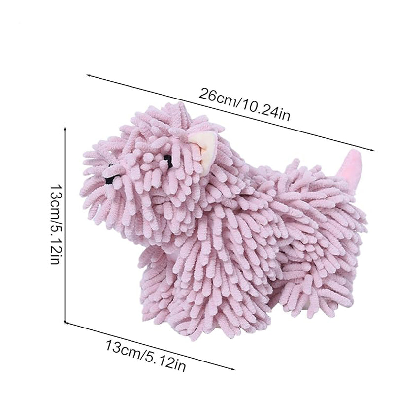 Cute Puppy Shaped Kitchen Towel Absorbent Hanging Loop Home Cleaning Towel Decor