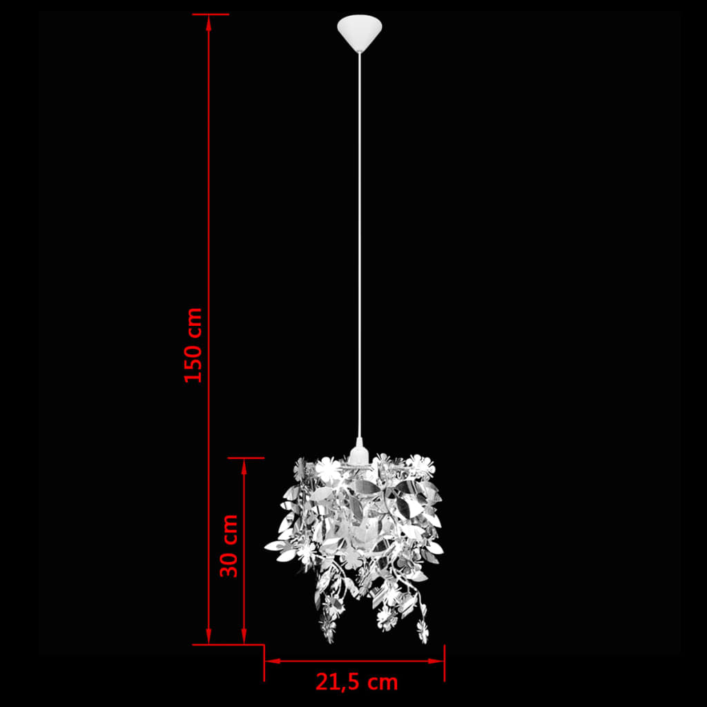 Silver Leaf Sequin Chandelier – Elegant Pendant Ceiling Light