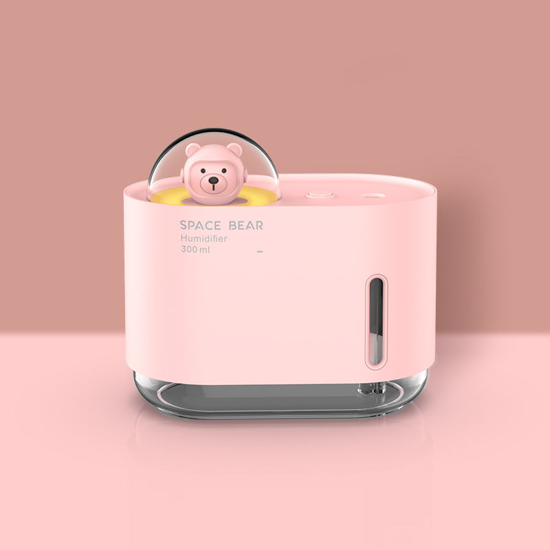 Cute Pet USB Humidifier Spray Water Meter Night Light Portable Mini Air Humidifier for Home Bedroom