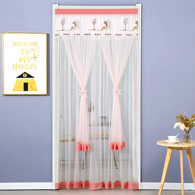 Punch Free Mosquito Proof Mesh Curtains Bedroom Lace Partition Four Seasons Household Window Drapes