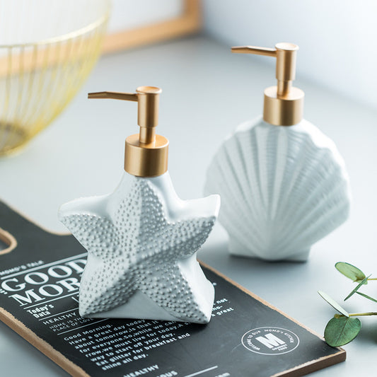 Nordic Style Ceramic Bathroom Dispenser – Hand Sanitizer & Gel Storage Bottle