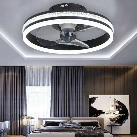 Invisible LED Ceiling Fan Light Bedroom Living Room Modern Ceiling Lamp With Fan