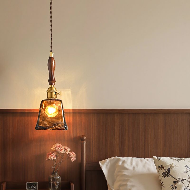 Amber Glass Pendant Light – Vintage-Style Chandelier