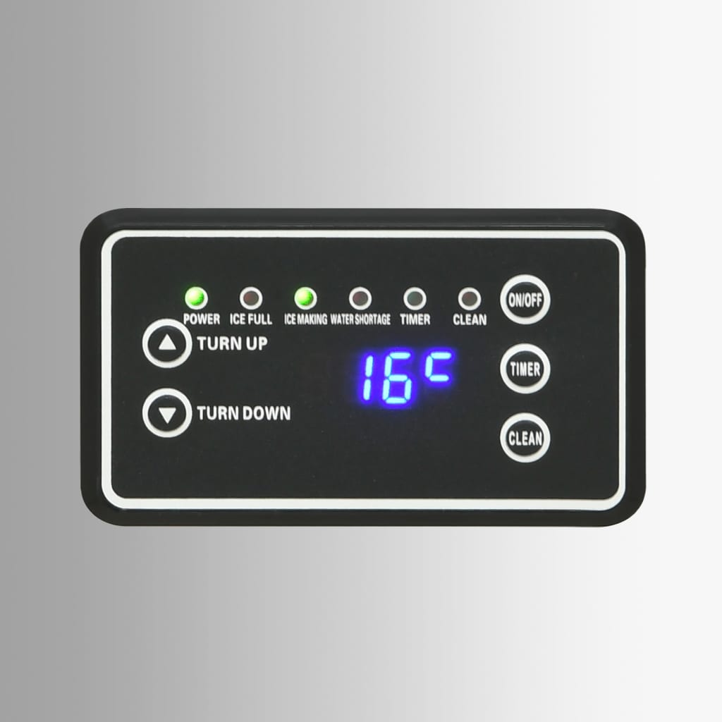 Silver Ice Cube Machine 45 kg per 24 Hours High Capacity Commercial Ice Maker for Home and Business Use