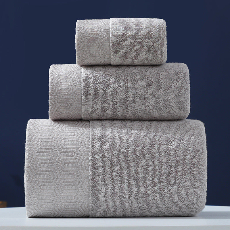 Pure Cotton Towel Set 3 Piece Soft Absorbent Hand and Bath Towels Premium Bathroom Set