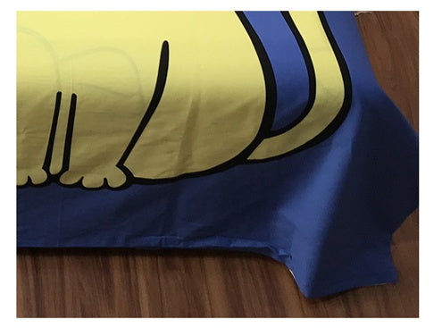 Cotton Cartoon Single Bedding Piece Compatible with Duvet Cover or Bed Sheet Soft Kids Bed Linen