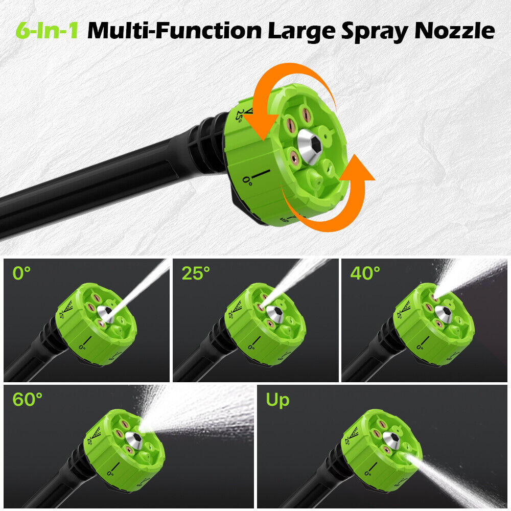 4000W Electric Pressure Washer 3626 PSI High Pressure Power Jet Washer with Dual Battery Car Cleaning Gun for Home and Outdoor Use